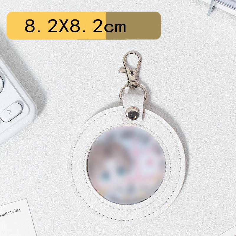 

Round Badge Protective Case with Transparent Window Waterproof Hangable Portable Display Bag for Fan Supplies Gift Multi-color