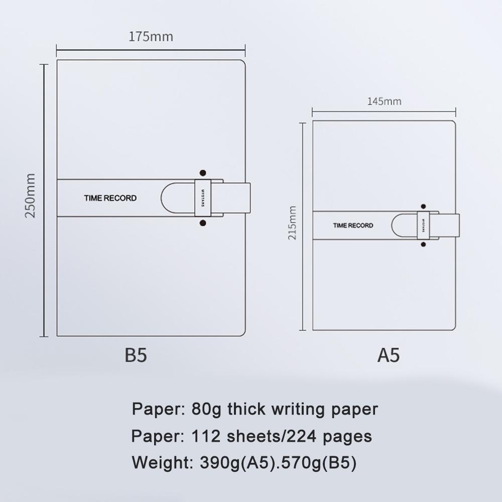 (Kostenlose Logogravur) B5-Business-Notizbuch mit Schnalle, Notizblock für Studenten, Tagebuch, Besprechungsprotokolle für die Arbeit, Notizbuch für Themen