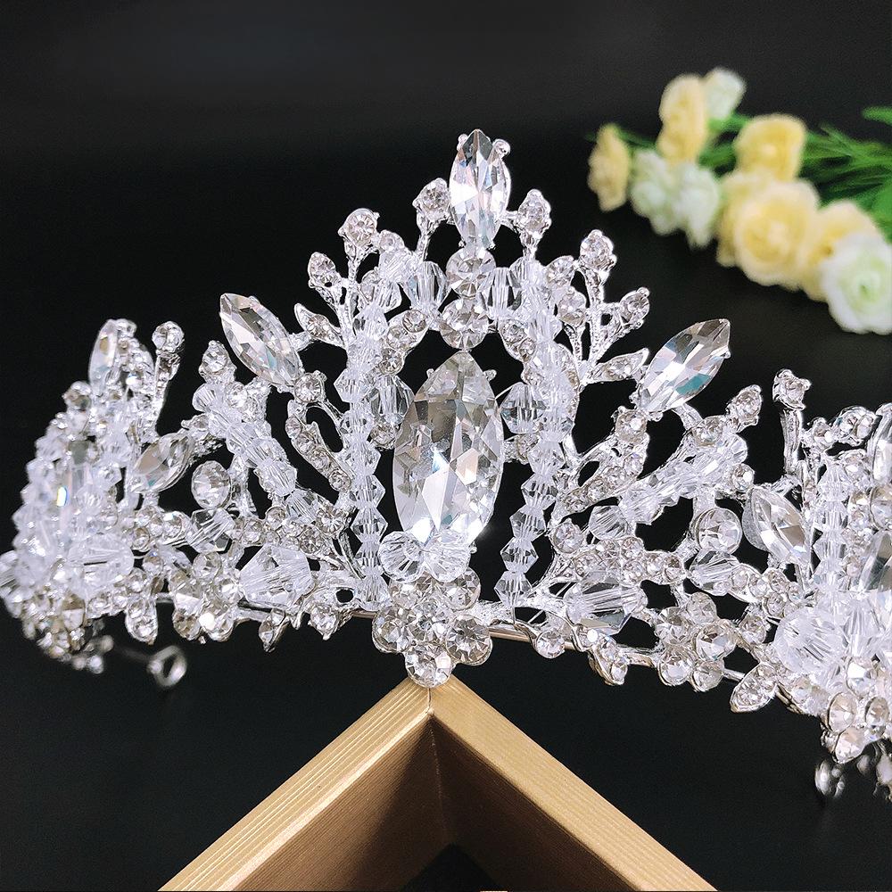 New Bridal Headwear Golden Crystal Handmade Adult Crown Headband Wedding Accessories Wedding Hair Accessories for Women