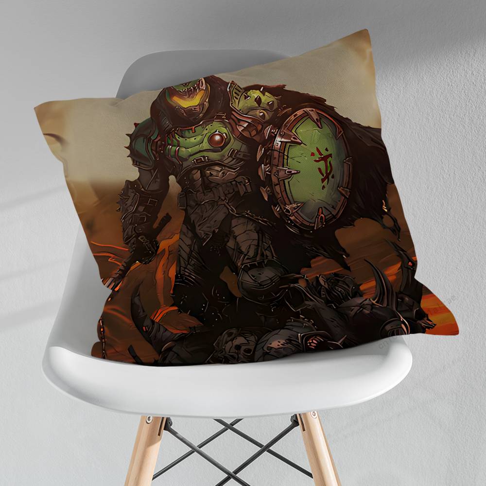 Cool Game DDoom SSlayer Pillow Case For 30x30cm45x45cm55x55cm For Home Bedroom Decoration And Protector