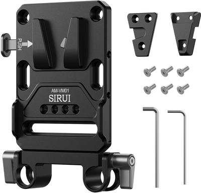 SIRUI Basisstation und Keil Universalplatte mit doppelten 15mm Stangenklemmen für Kamera Schnellwechsel-Set mit mehreren Montage-V-Lock-Kit, V-Mount Stromversorgung,