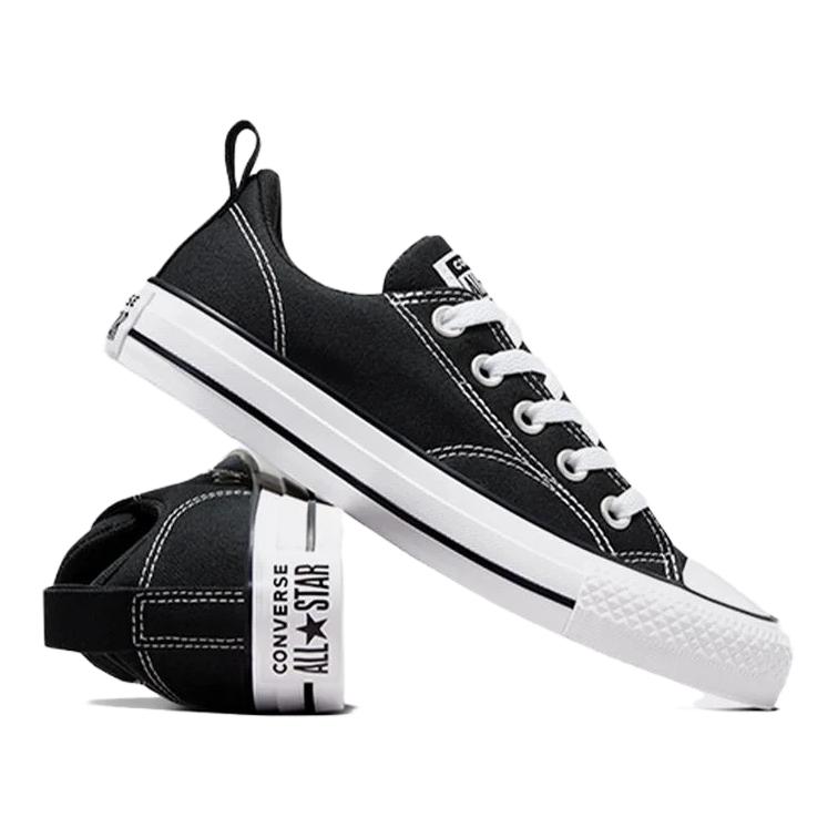 Converse Chuck Taylor All Star Versatile Simple Comfortable Durable Breathable Low Top Canvas Shoes Kids Sneakers Black A06408C