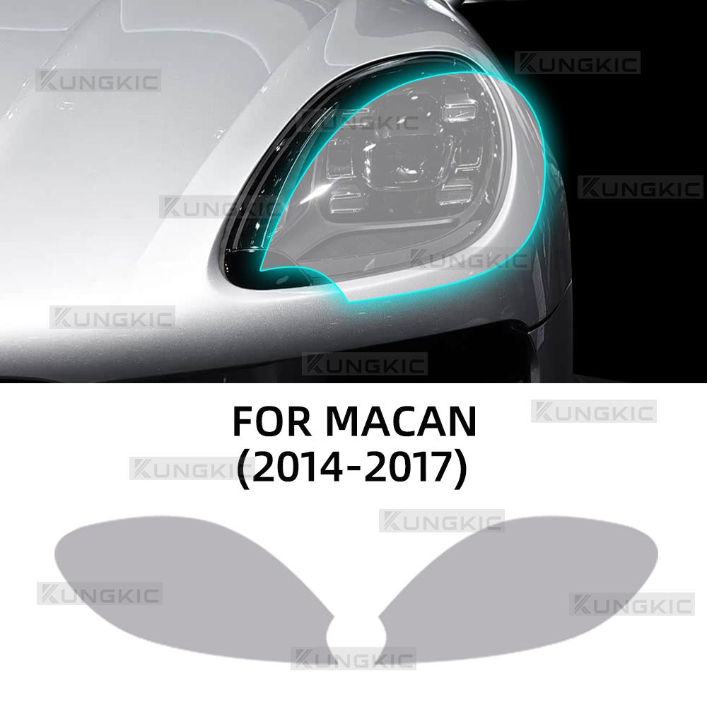 

For Porsche Macan 2014 2015 2016 2017 Car Headlight Film Clear Smoked Protection Anti-scratch Sticker Exterior TPU Front Decal clear film