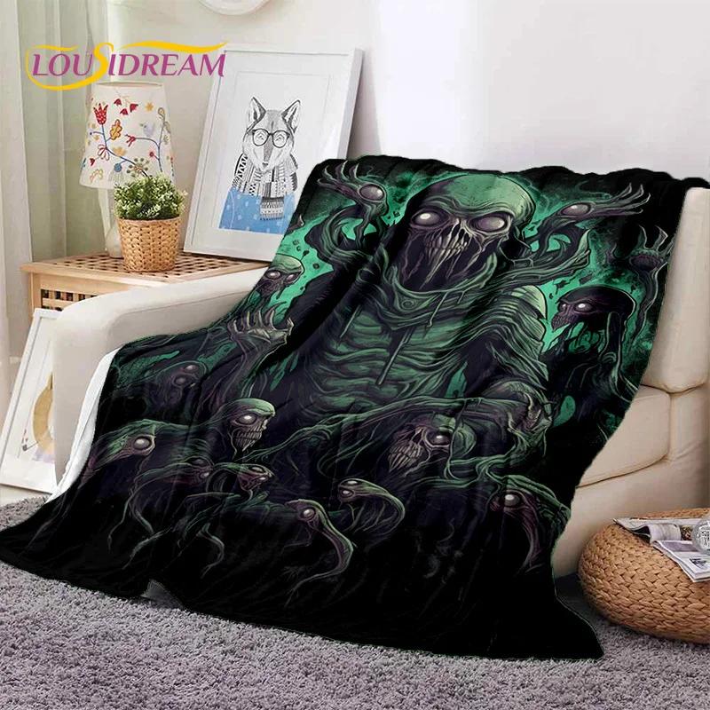 Gothic Horror Monsters Demon Skull Soft Flannel Blanket for Beds Bedroom Sofa Picnic,Throw Blanket for Cover Outdoor Leisure Nap
