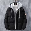 Men's Windproof Winter Cotton Jacket Men's Cotton-padded Jacket Fake Two-piece Thick Warm Loose Winter Jacket Padded Jacket