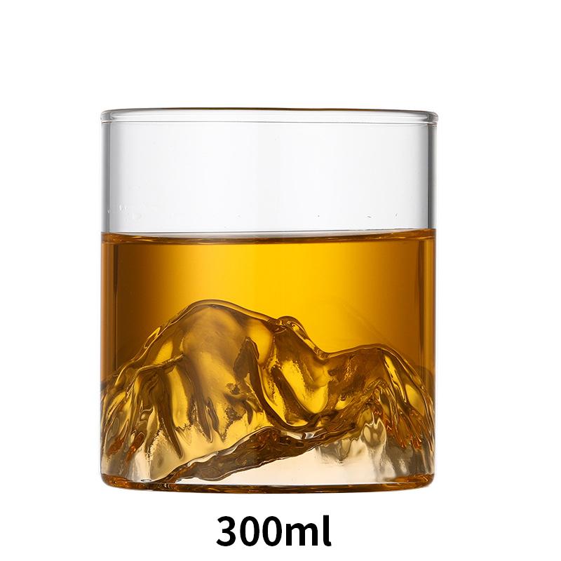 Whiskygläser im japanischen Stil 3D Berg Weinglas Bier Saft Wodka Becher Flasche Trinkgeschirr Fuji Kunstwerk Gletscher Vintage Geschenk