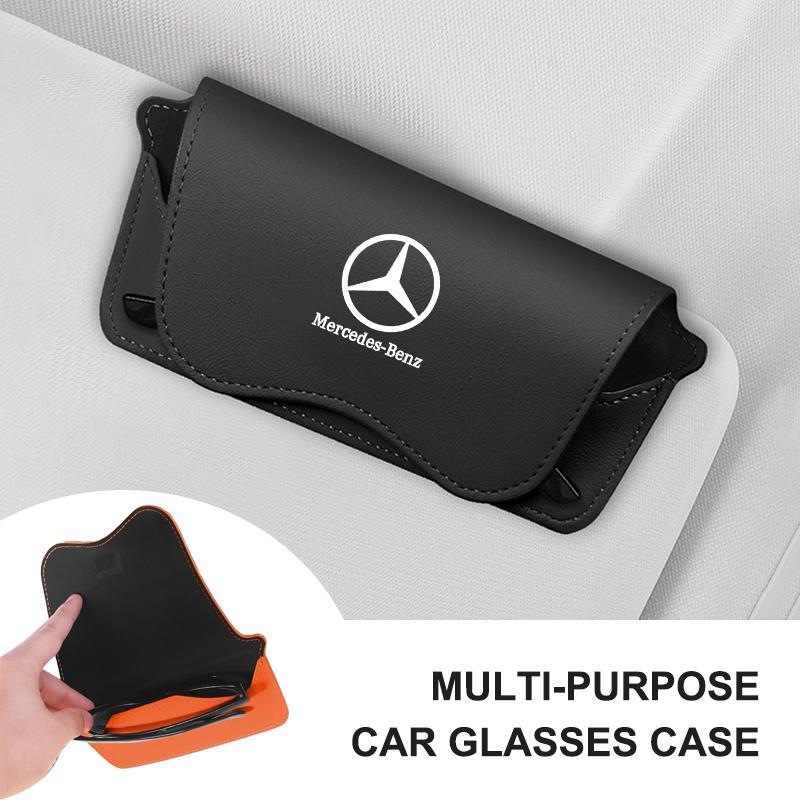 For Mercedes Benz A C E S G Class GLC CLE CLA GLB GLS W177 W205 W213 W222 Car Glasses Case Eye Sunglasses Storage Box Holder