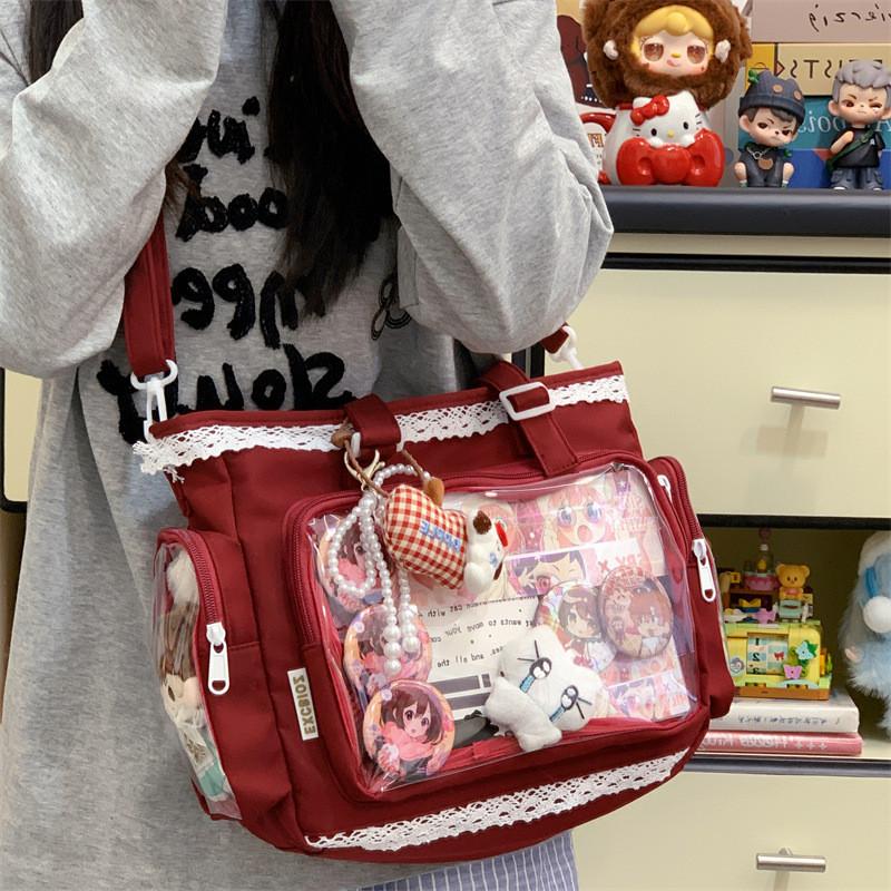 Pvc Transparent Tote Bag For Women With Zipper Pocket And Shoulder Strap For Daily Use