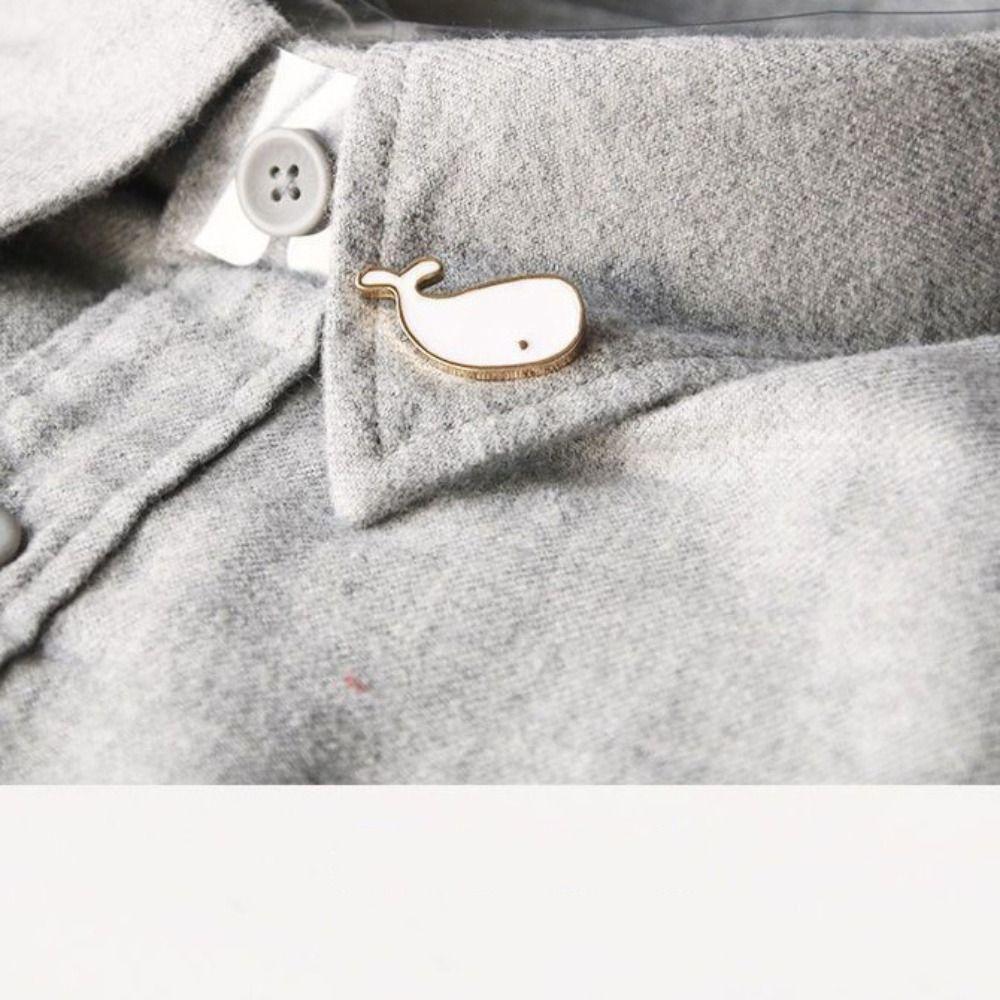 Black White Sirikit Kitiyakara Brooch Whale Shaped Whale Shark Brooch  Women Girls