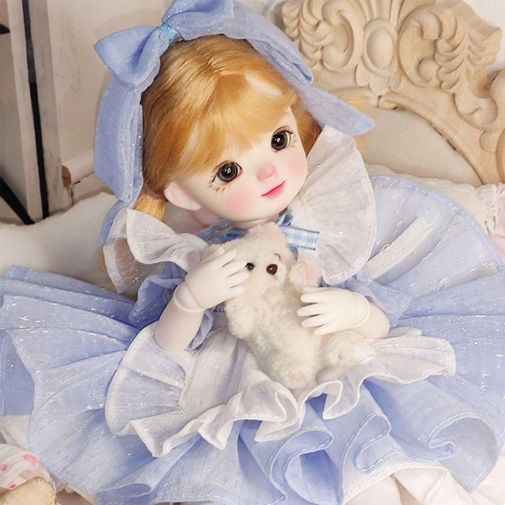 Retro 1/6 BJD Doll Outfit Set Lolita Maid Dress New Girl Toy Gift  (No Dolls or Shoes)