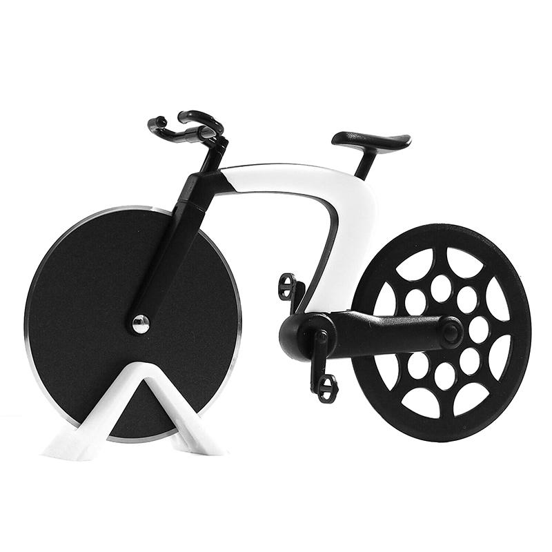 Creative Pizza Cutter Bicycle Shape Pizza Cutter Reusable Pizza Slicer Picnic Practical Stainless Steel Kitchen Accessories