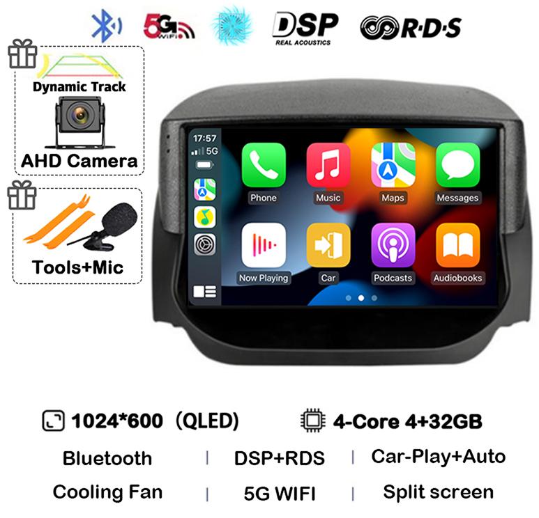 Android 14 Carplay Auto Pentru Ford EcoSport Eco Sport 2014 2015 2016 2017 2018 Radio Auto GPS 4G+WIFI Player Stereo Multimedia QLED