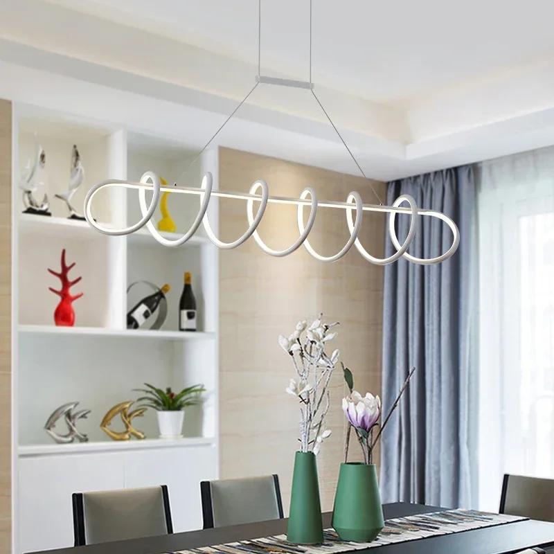 New White/Black Modern LED Pendant Lights Dining room kitchens AC 85-265V Hanging light fixture Luminaire colgante Pendant Lamp