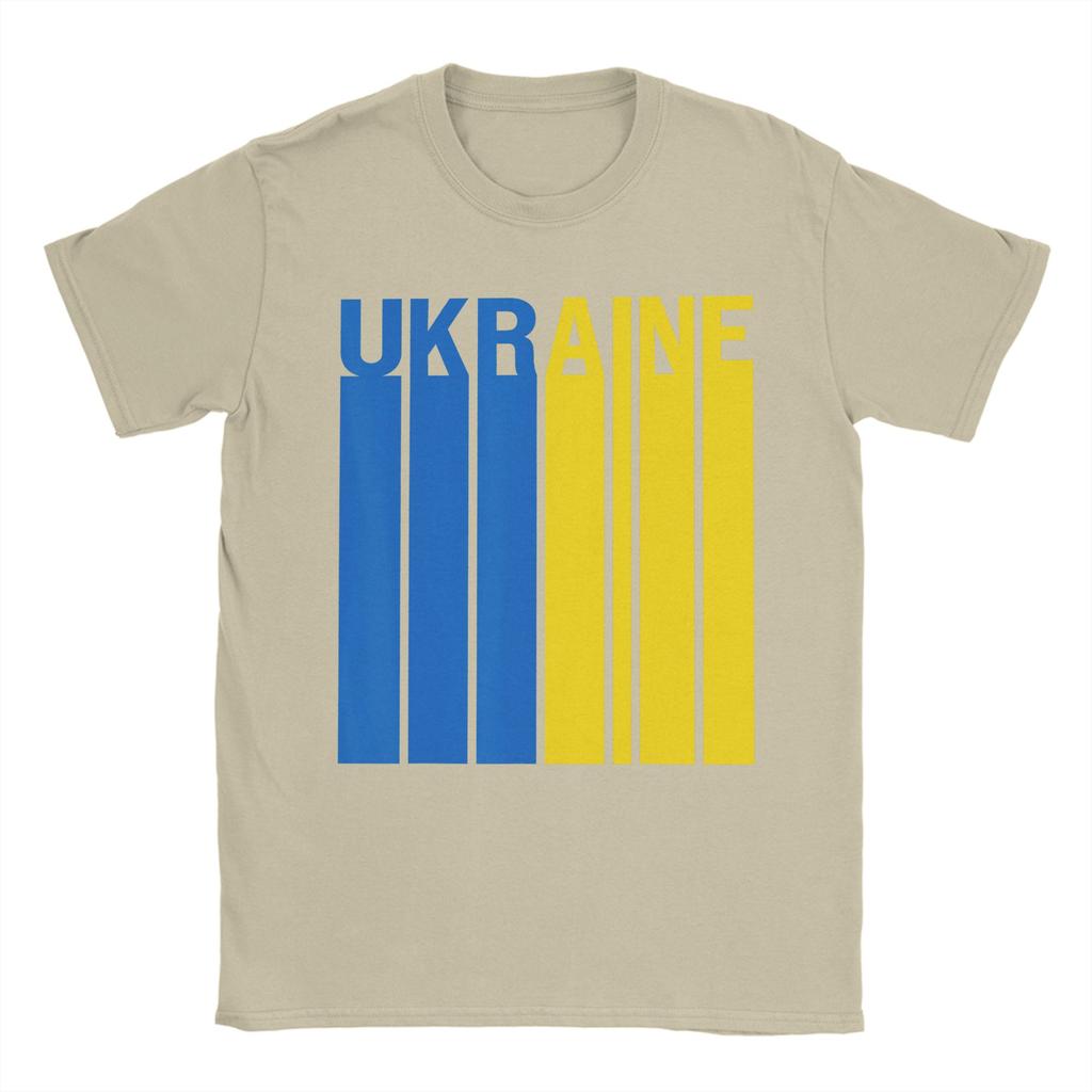 Awesome Ukraine Flag TShirt for Unisex Round Collar Pure Cotton T Shirts  Short Sleeve Tees Gift Idea Clothing
