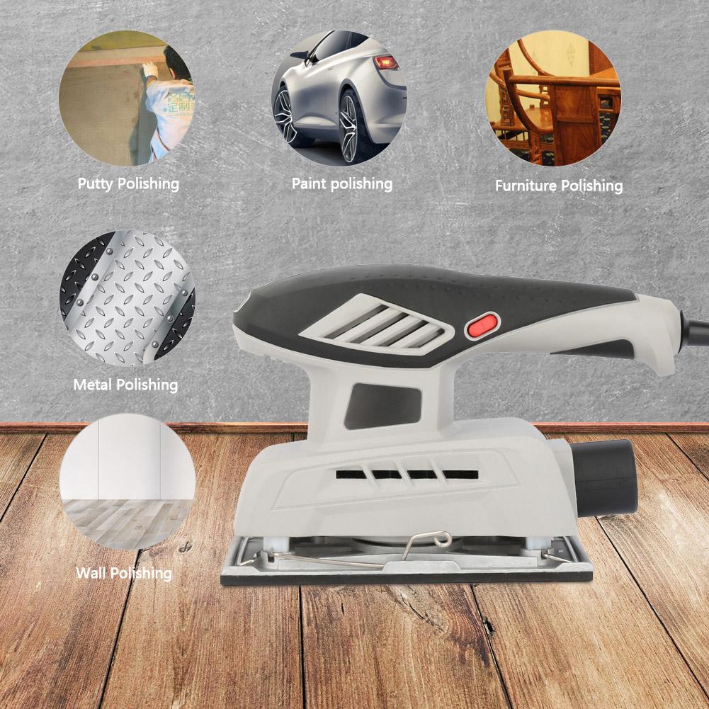 200W Wall Polishing Square Sander Electric Sanding Machine with Dust Box