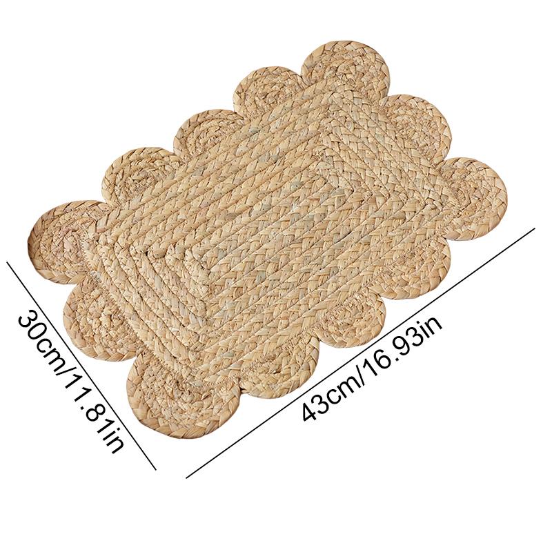 

1 штука экологически чистого плетеного изоляционного коврика, бытовая подставка под горячее в форме цветка, прочная, многоцелевая H коричневый