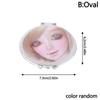 3D Image Cute Doll Mini Pocket Mirror Small Portable Mirror Double-Sided Plastic Makeup Mirror Flip Makeup Mirror