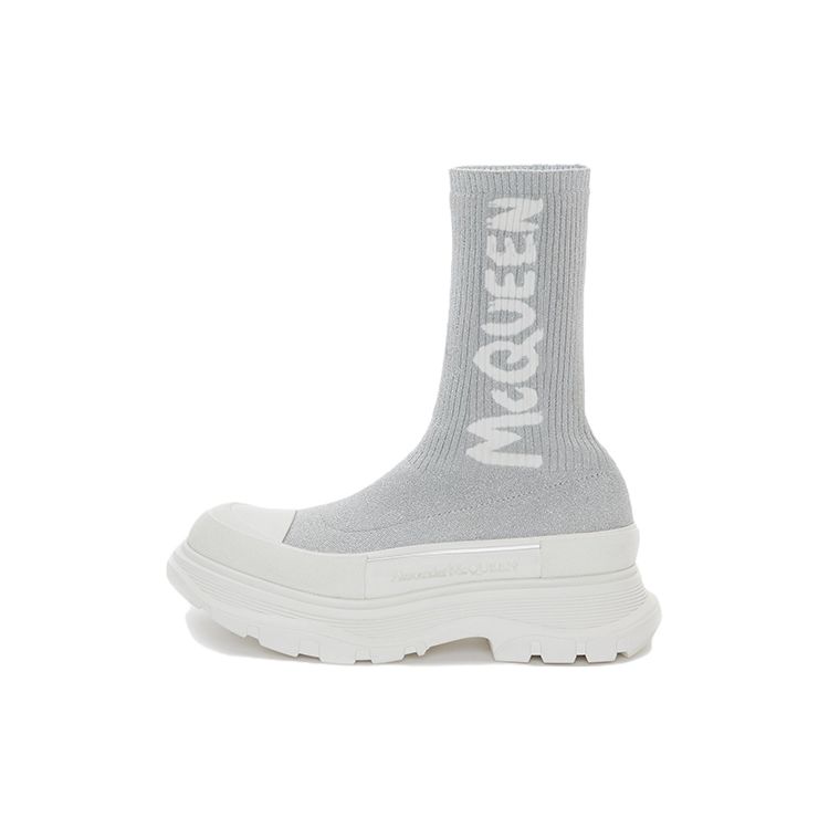 

Alexander McQueen Tread Slick Boot Серо-белые женские кроссовки 708096W4UA18291 36