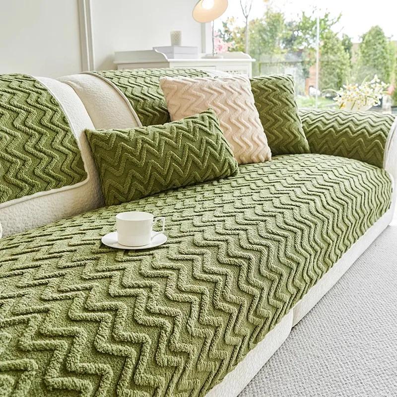 

Новый осенне-зимний утолщенный нескользящий чехол для дивана из кожи, хлопковый бархатный чехол для дивана, тканевое полотенце, подушка для сиденья 70x70