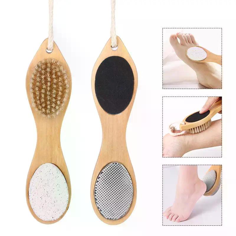 1/2PCS 4-in-1 Foot File Callus Remover Foot Care Tool Foot Pumice Stone Dead Skin Remover Brush Cuticles Nails