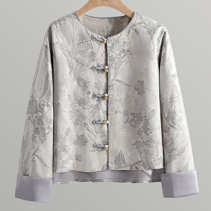 

Женский кардиган Sibai She в новом китайском стиле с круглым вырезом S