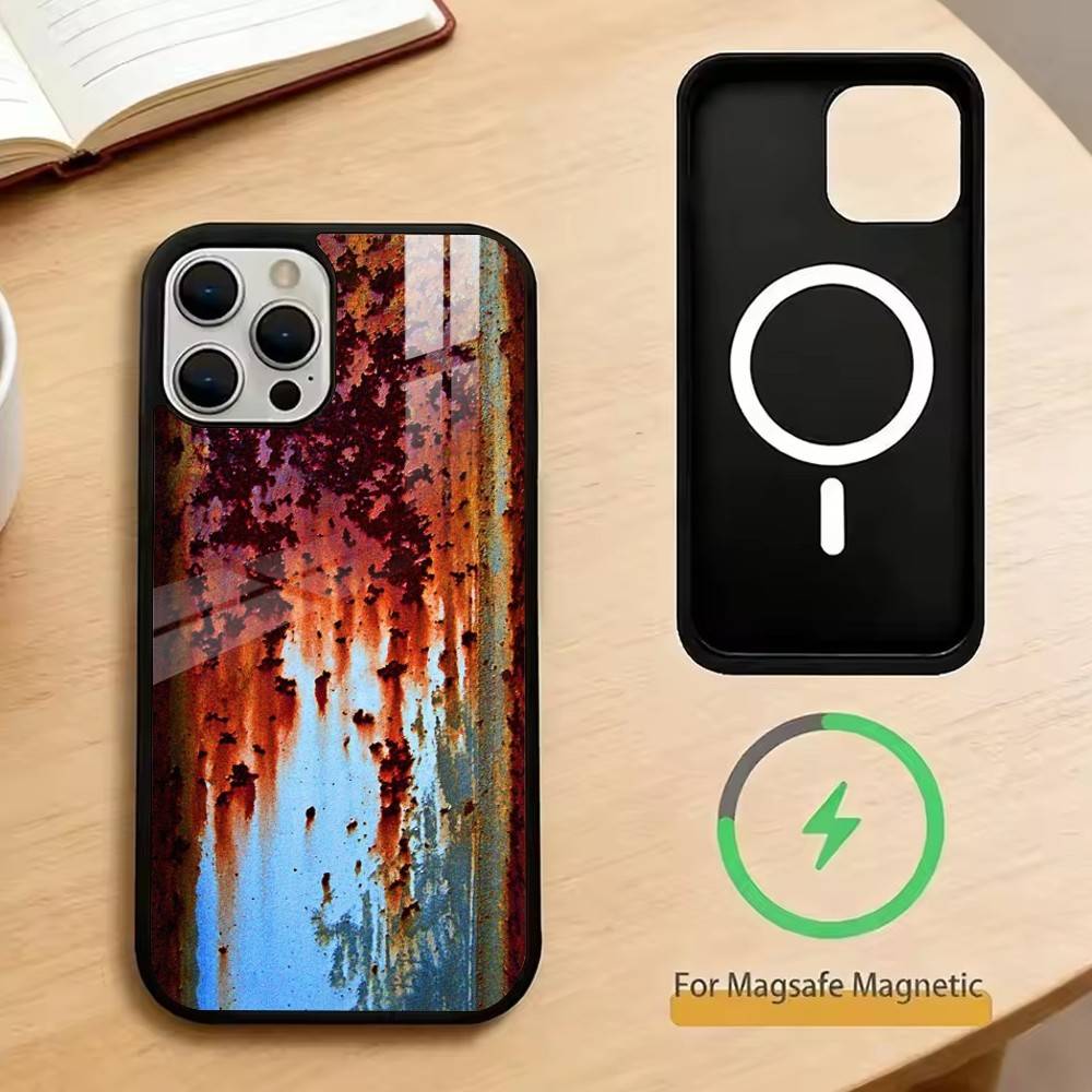 Rust Beauty Phone Case For iPhone17,16,15,14,13,12,11 Plus,Pro Magnetic with Magsafe Wireless Charging