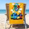 Abenteuer mit Mateo dem kleinen Bus Mikrofaser Strandtuch, Leicht und Schnelltrocknend, für Sommerreisen, Strand-Essential, Schwimmbad Outdoor