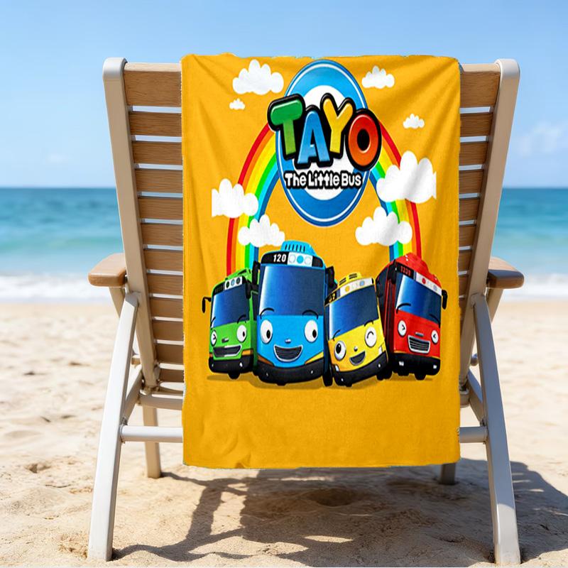 Abenteuer mit Mateo dem kleinen Bus Mikrofaser Strandtuch, Leicht und Schnelltrocknend, für Sommerreisen, Strand-Essential, Schwimmbad Outdoor