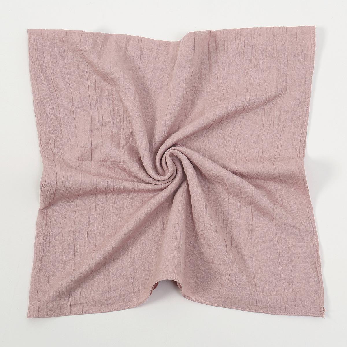 

Однотонный мягкий дышащий полиэстеровый квадратный шарф - Женский европейский/американский головной платок, Повседневный солнцезащитный декоративный шелковый шарф 90x90 cm