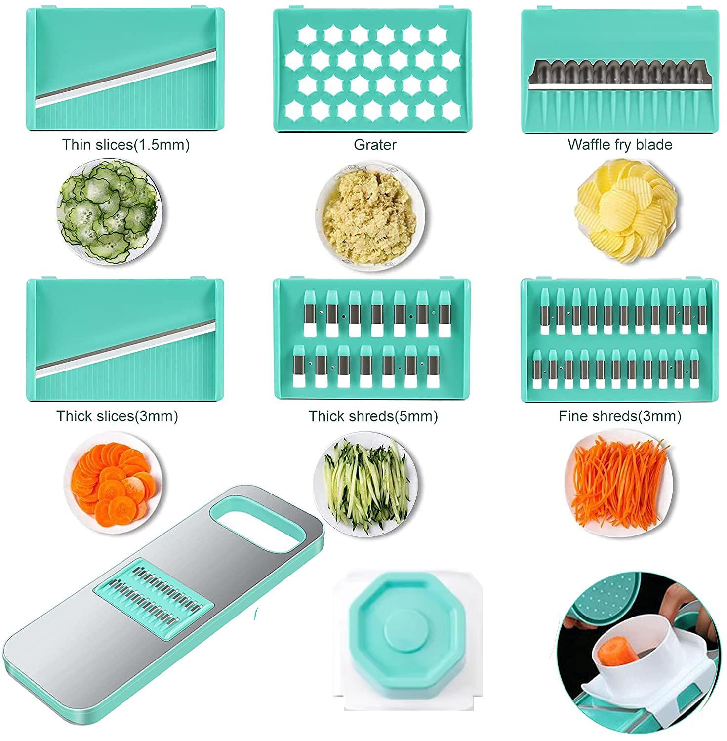

Portable Manual Vegetable Cutter Slicer Multifunctional Round Rotate Mandoline Slicer Potato Cheese Kitchen Gadgets
