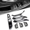 Carbon Fiber Inner Door Panel Handle Pull Trim Cover For 10-16 BMW 5 Series F10