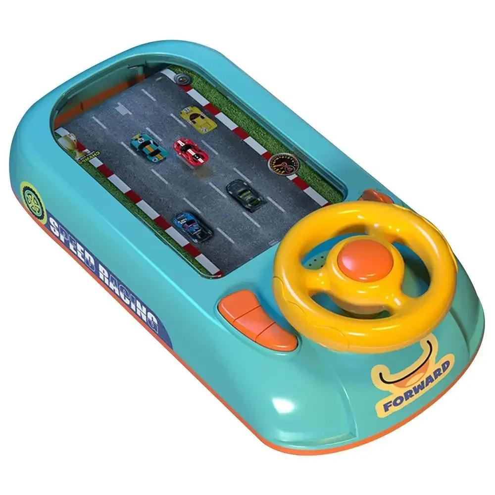 

Kids Car Models Racing Great Adventure Game Machine Competition Education Toy Children Toy Simulation Driving Steering Wheel Toy зелёный
