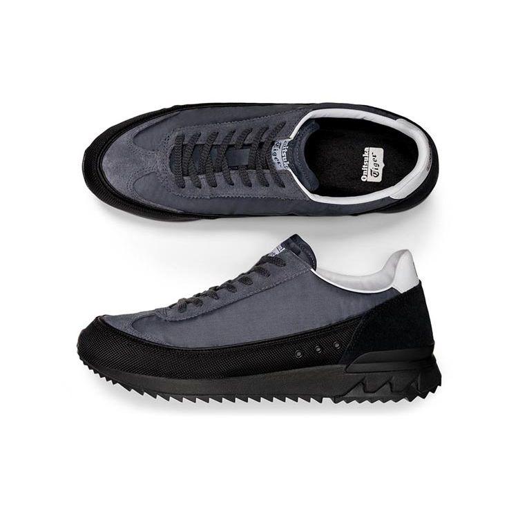 ONITSUKA TIGER Hsinti Canvas Leichte Bequeme Stoßdämpfende Rutschfeste Low-Top Freizeitschuhe Unisex Sneaker Grau Schwarz 1183A387-044