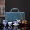 Elegant White Porcelain Gongfu Tea Set: One Pot, Four Cups - Perfect for Home, Office, or Gifts