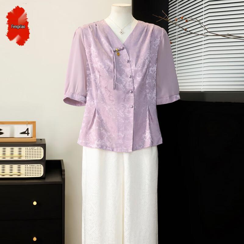 New Chinese Style Summer Shirt for Middle-aged Women