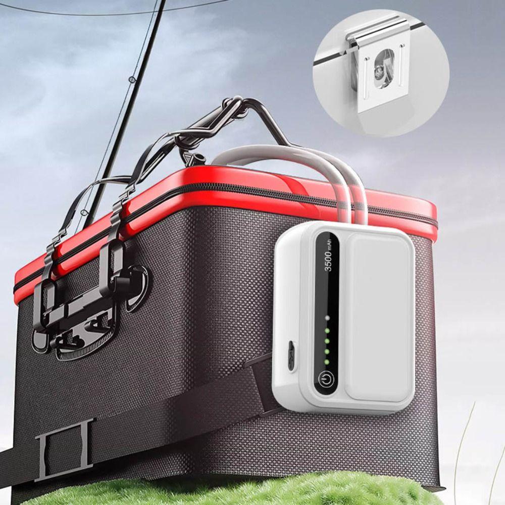 1/2 Dírka Akvarijní Kyslíková Vzduchová Pumpa Nízká Hlučnost Ultra Tichá Rybí Vzduchová Pumpa USB Dobíjecí AC/DC Akvarijní Kyslíková Pumpa