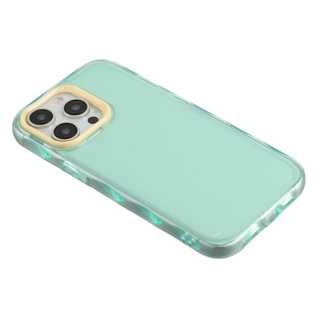 For iPhone 15 Pro Case Inner Wave Pattern TPU+Acrylic Phone Cover