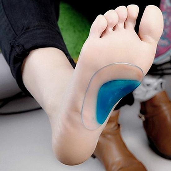 1 Pair Arch Support Insoles Correct Position Shoe Insoles Breathable Skin-Friendly Adhesive Foot Pads for Plantar Fasciitis Flat Feet Relief