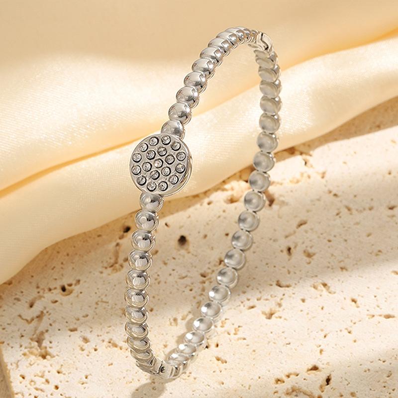 European and American Round Oil Bracelets for Women, Light Luxury, High-end, Cold Style Women's Bracelets