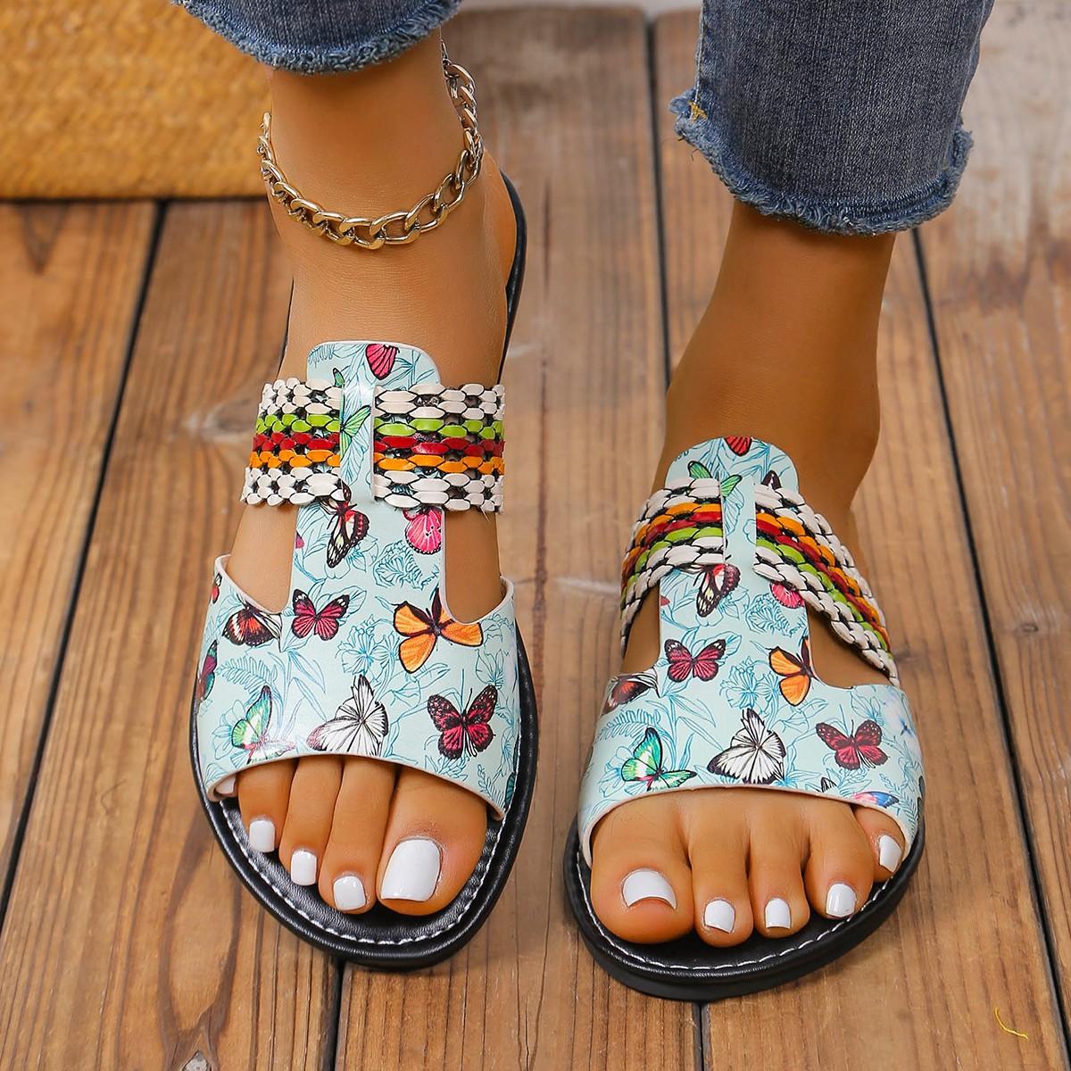 

ish flower одно слово мода плоская подошва верхняя одежда легкие классные тапочки женские летние новые туфли для выхода на пляж 36 светло-зеленый