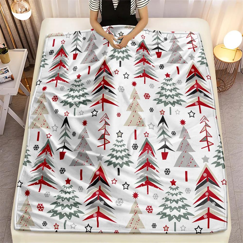 1pc Snow Pine Microfiber Blanket Super Soft Throw Blankets For Bed Bedspread Sofa Decorative Camping Picnic Winter Warm Blanket
