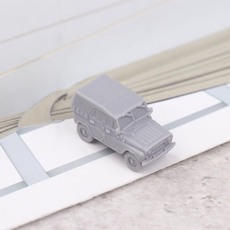 1 Pcs 1/144 Scale Uaz-469 4X4 Light Utility Gray Vehicle Model Kit 3D Printing Scale Model Jeep Model