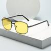 Metal Frame UV Resistant Sunglasses UV400 Color Changing Dual-use Sun Glasses Male and Female Drivers' Night Vision Goggles