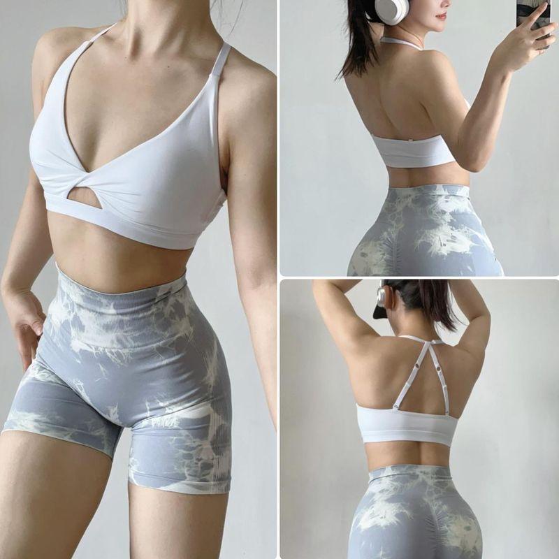 

Cable Stitch Sexy Quick-Drying Dancing Beautiful Back Outerwear Bra White beautiful back S