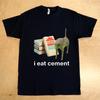 Funny Cement Cat Meme T- Shirt for Men and Women, Casual Short Sleeve Tee