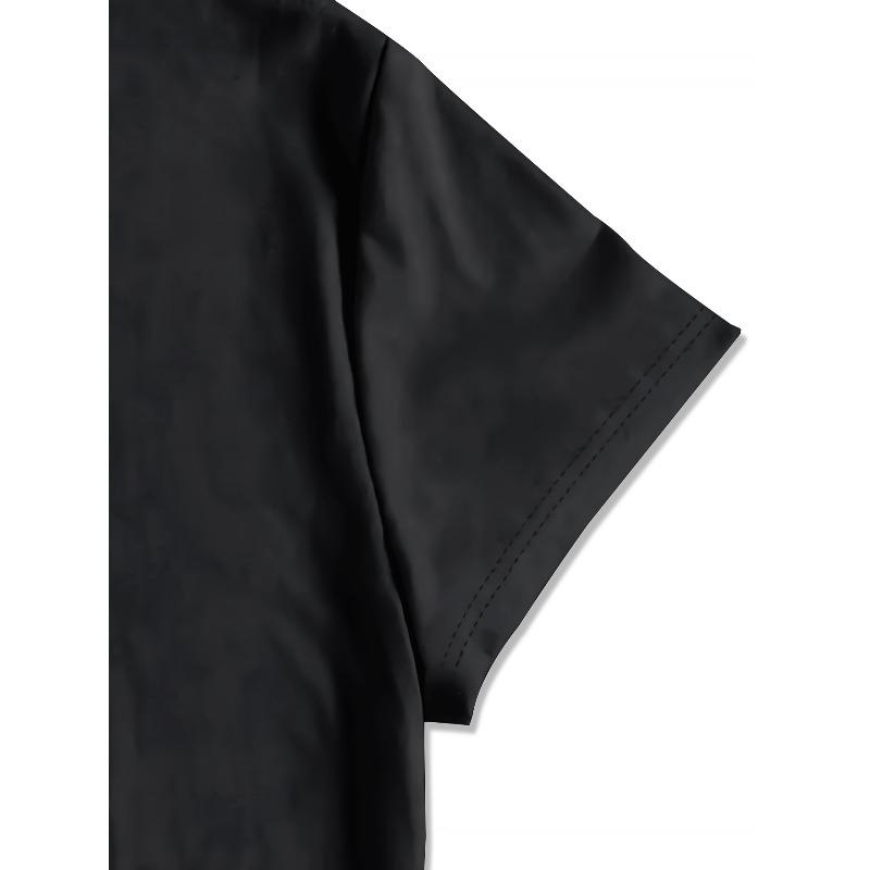 Damen Kurzarm T-Shirt mit Rundhalsausschnitt | Geeignet für den Frühling, Trendiger tropischer Musterdruck, Ideal für Freizeit, Reisen, Zuhause und Urlaubsoutfits