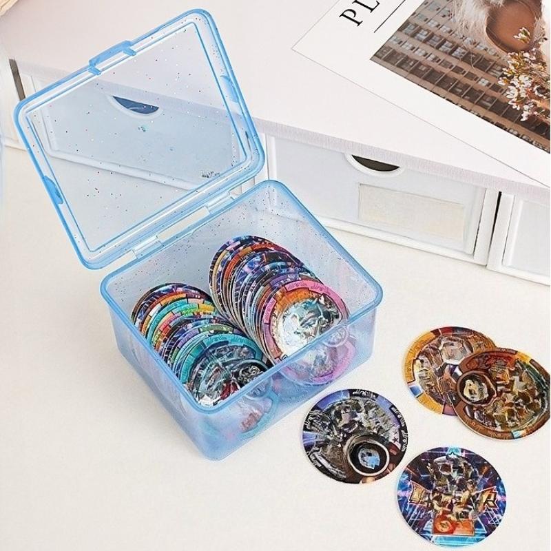 1pc Versatile Dustproof & Moisture-Resistant Flip Card Organizer, Office Pin Clip Box - Compact Storage Box for Trading Cards