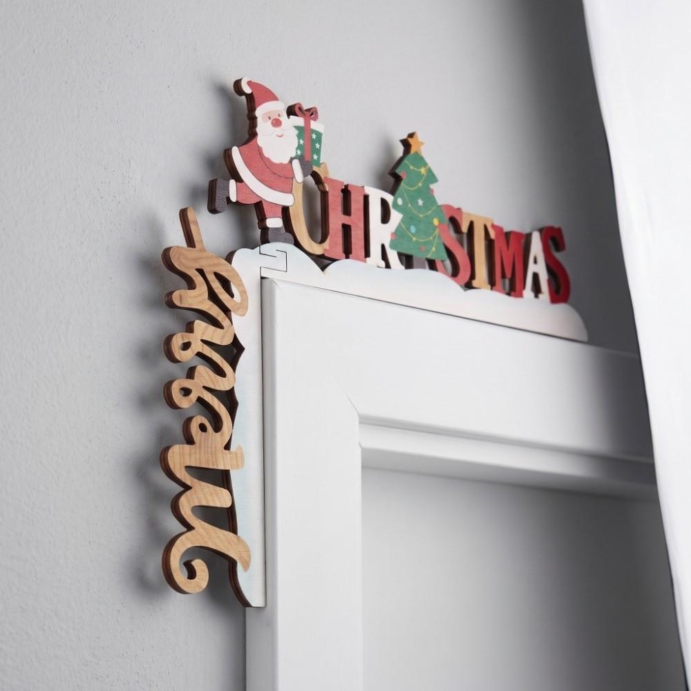 Colorful Christmas Letter Door Frame Hanging 2D Flat Design Table Ornament Table