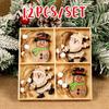 Christmas Dog Paw Double Layer Wooden Pendant Navidad Natal Noel Tree Pendant Merry Christmas Decor For Home 2025 New Year 2025
