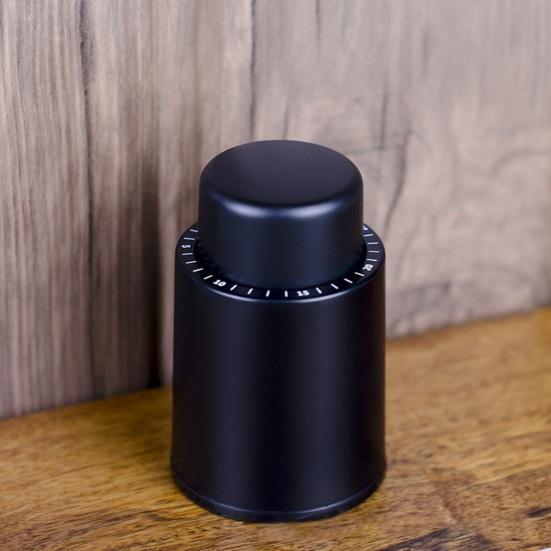 Wine Bottle Stopper 2-in-1 Vacuum Pump Wine Cork Bottle Sealer with Time Scale Record Reusable Wine Saver Preserver for 14 Days Freshness